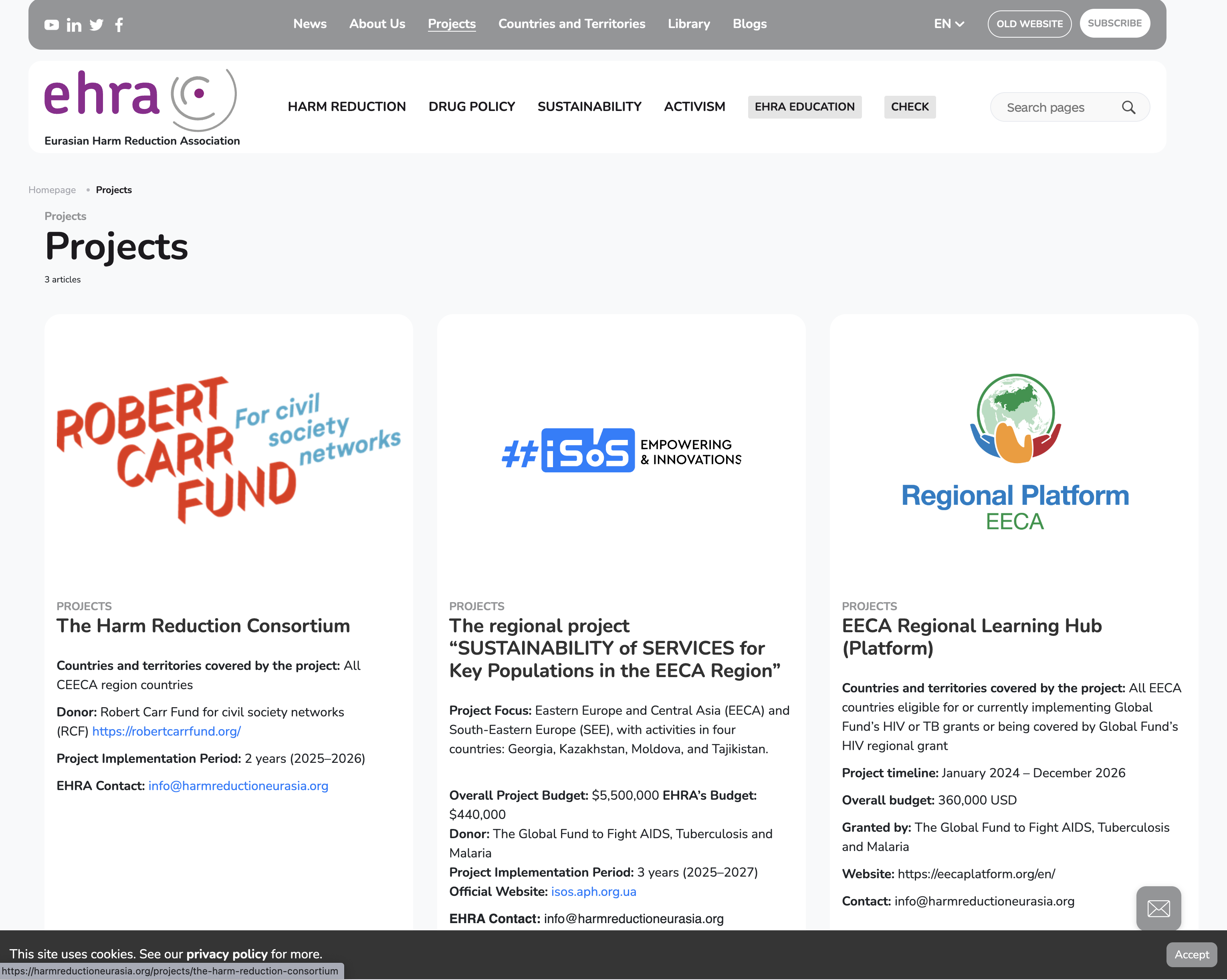 Ehra — site page