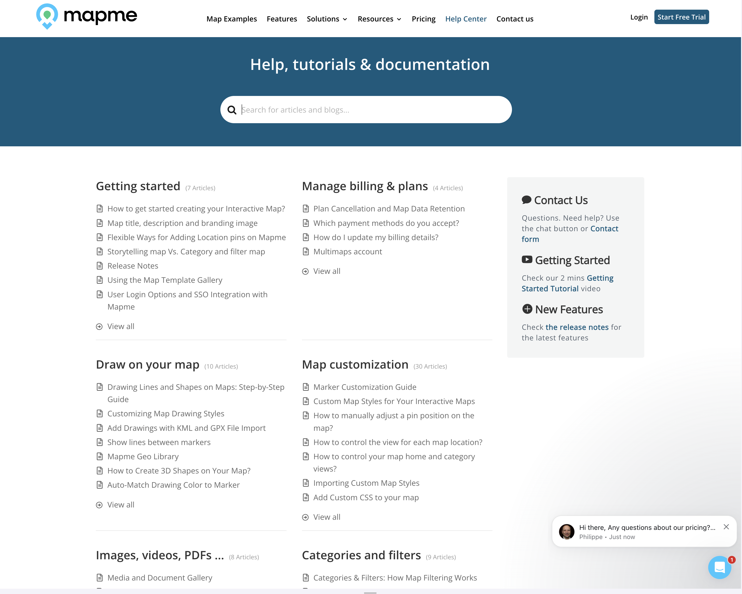 Mapme — product screen