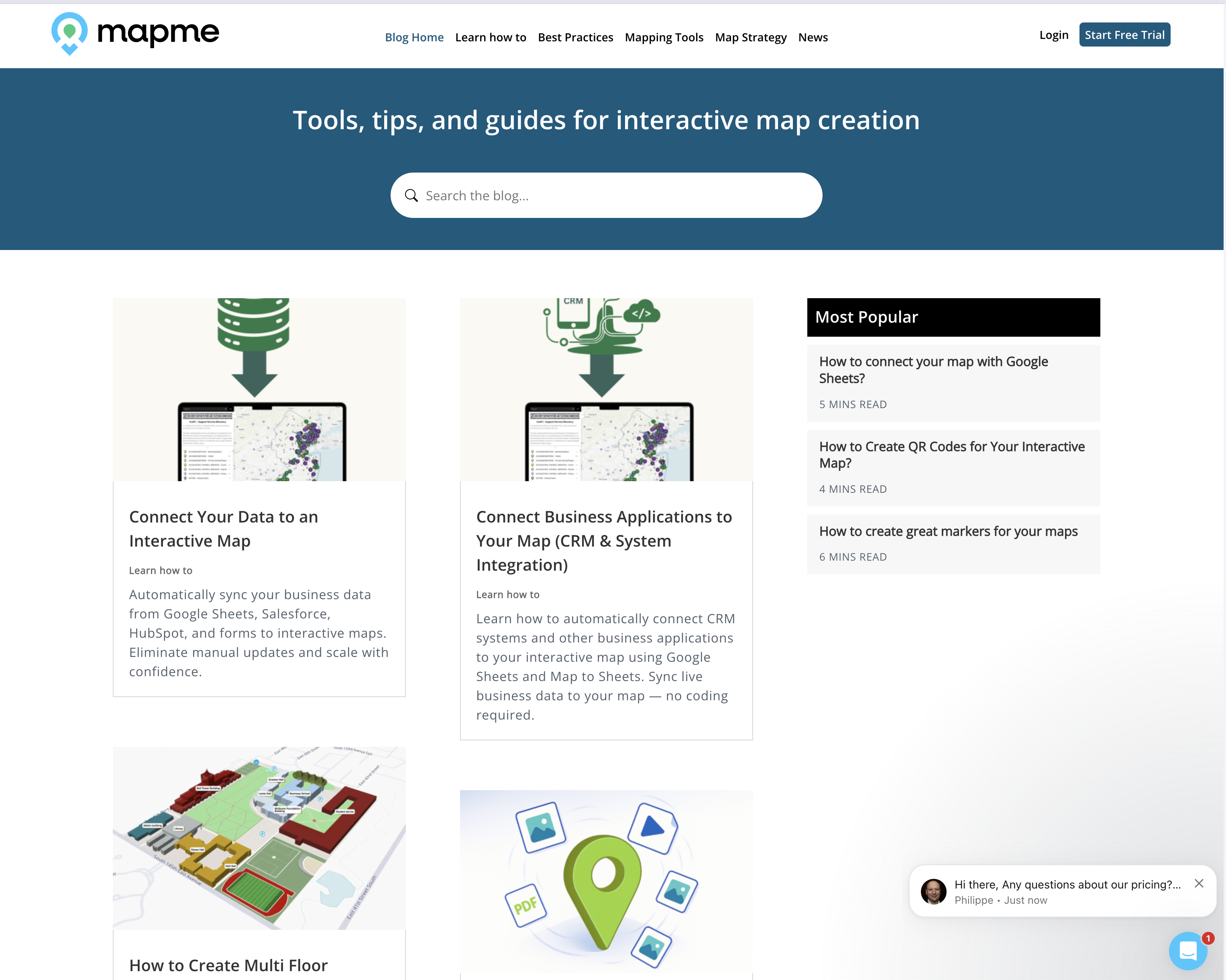 Mapme — product screen