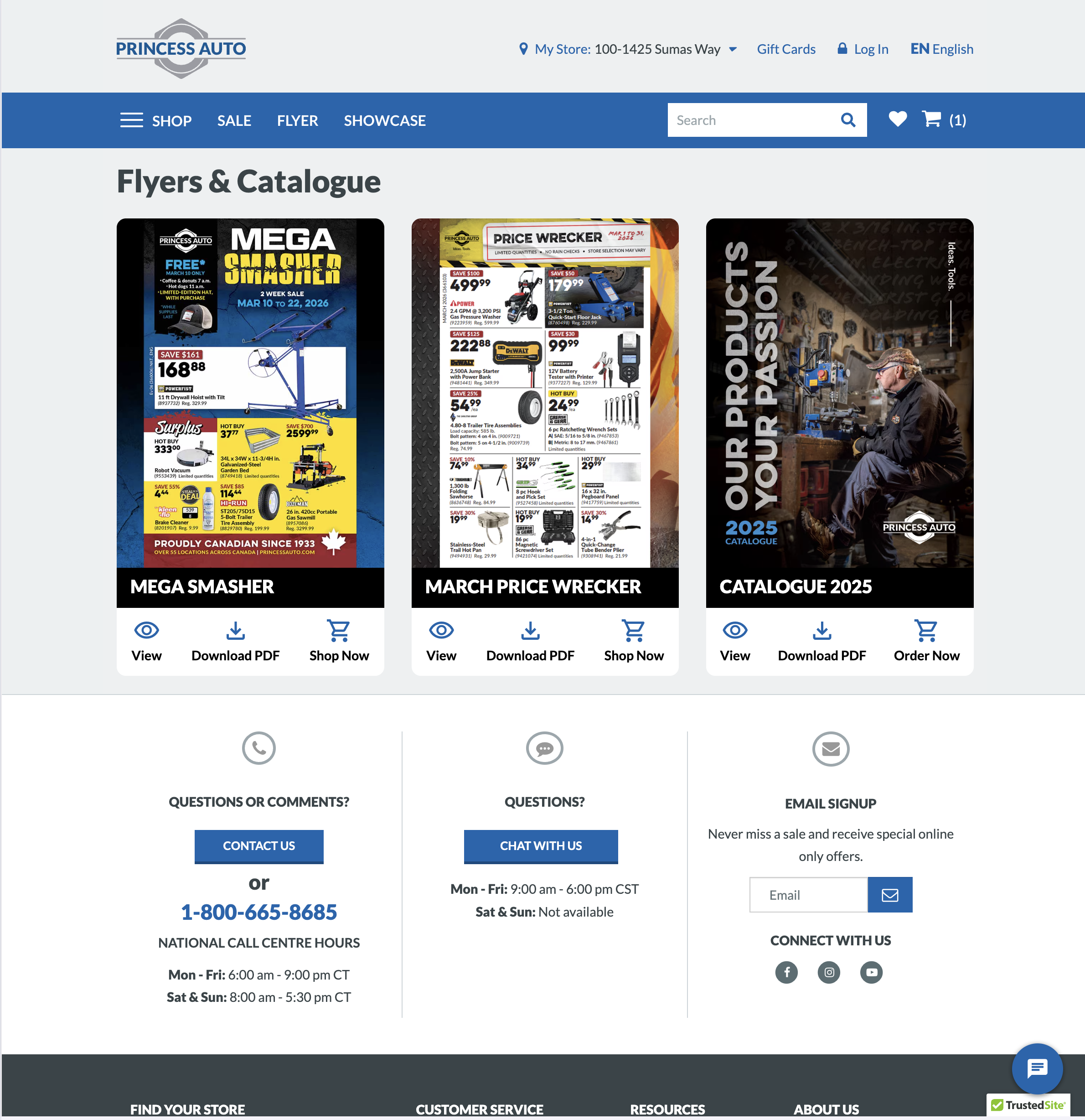 Princess Auto — refund flow