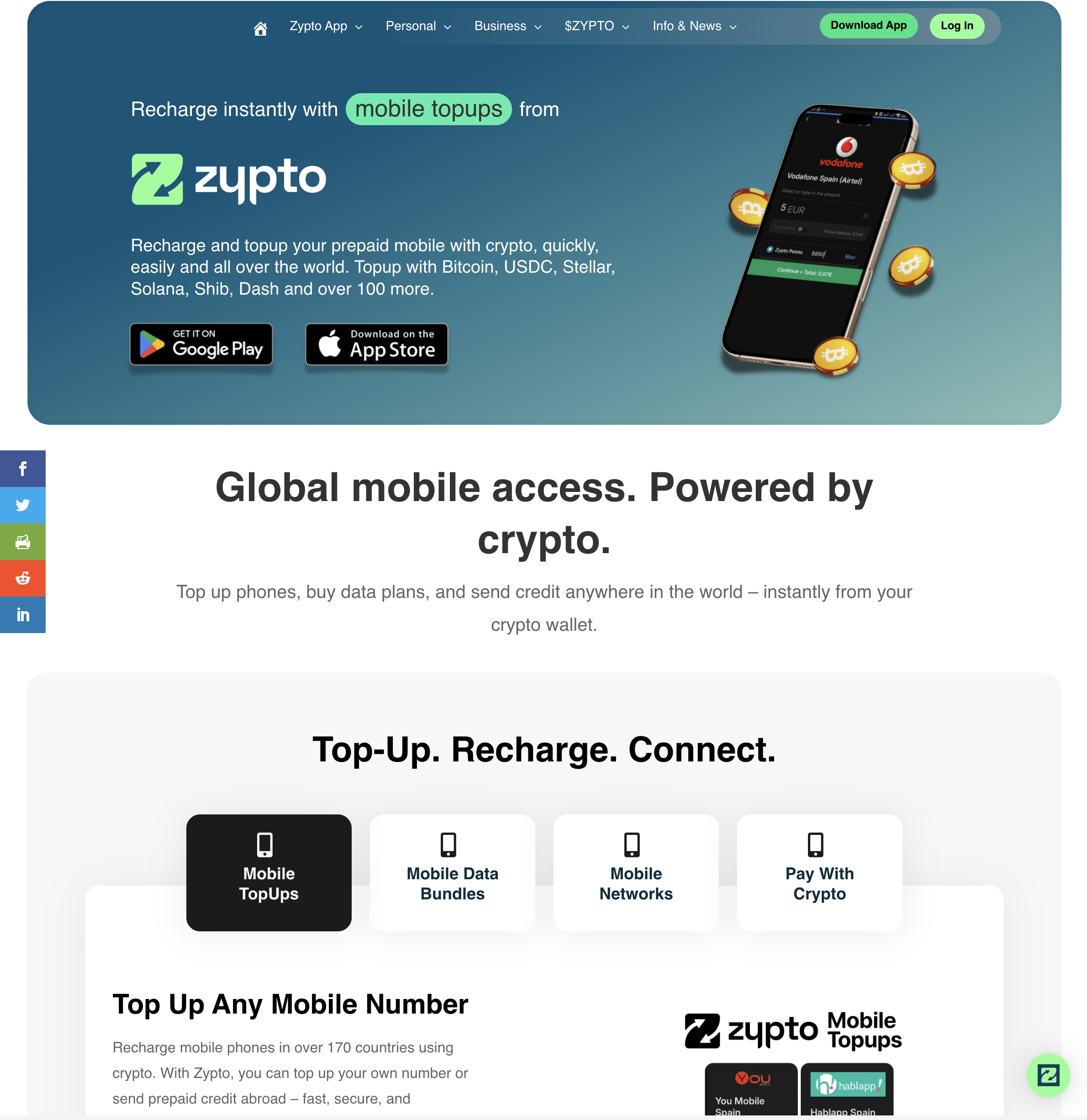 Zypto app — buy crypto screen