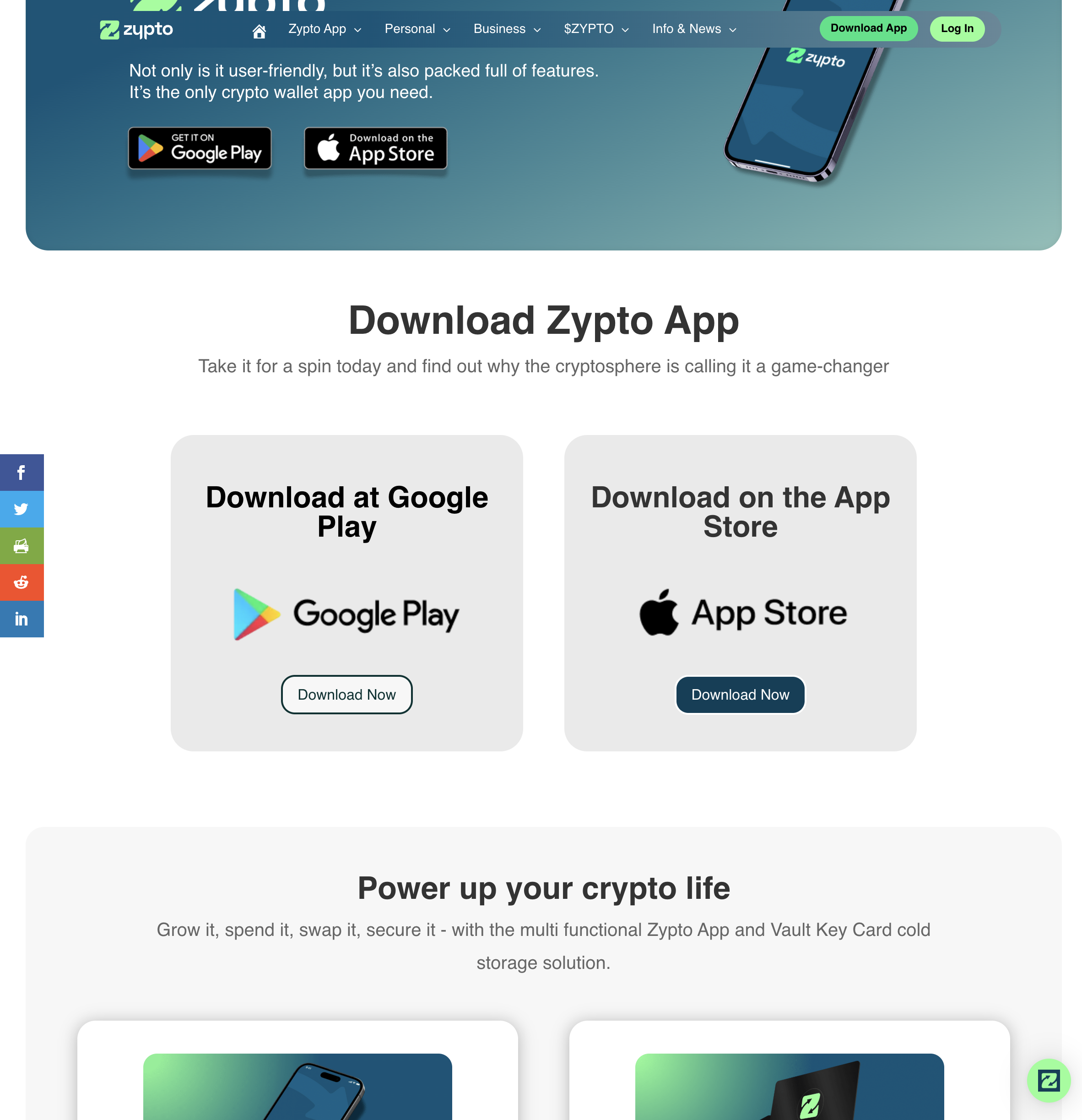 Zypto — power up your crypto life: app + Vault Key Card + cards