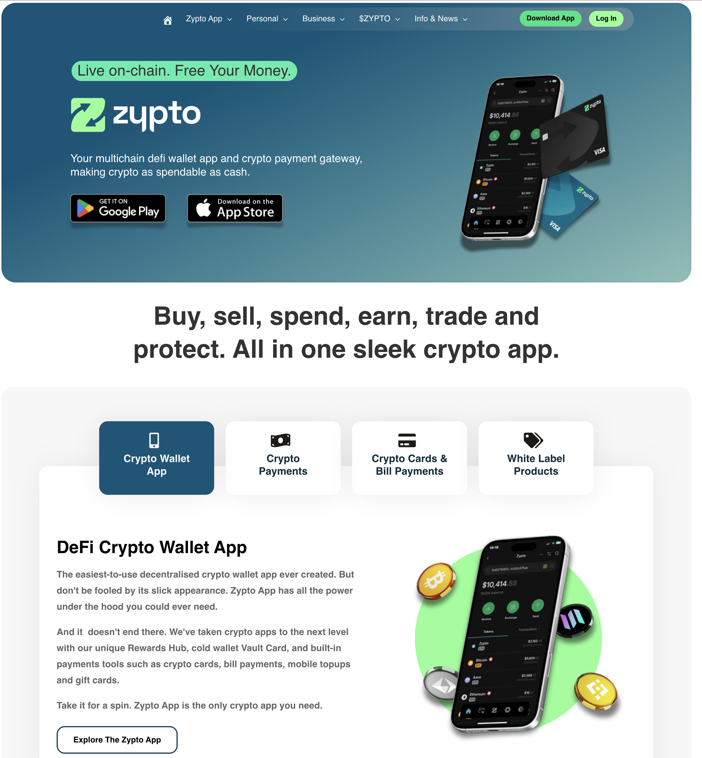 Zypto wallet app preview