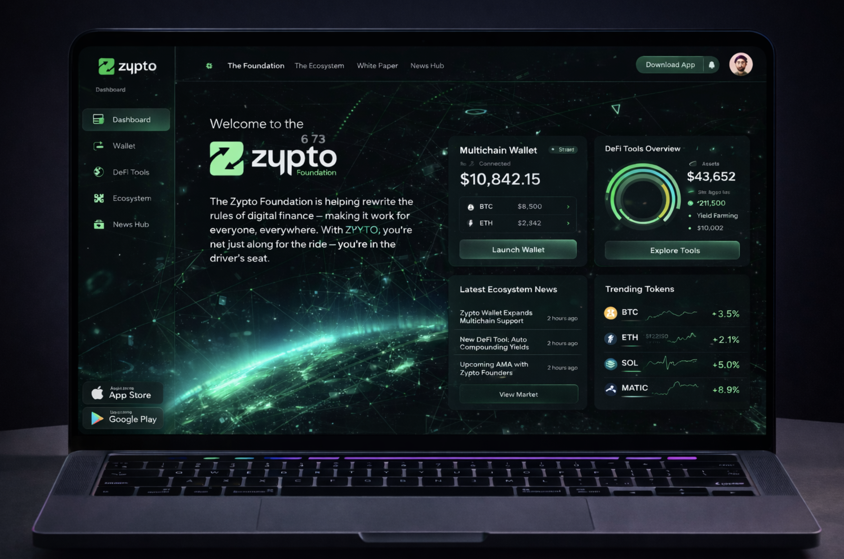 Zypto wallet app preview